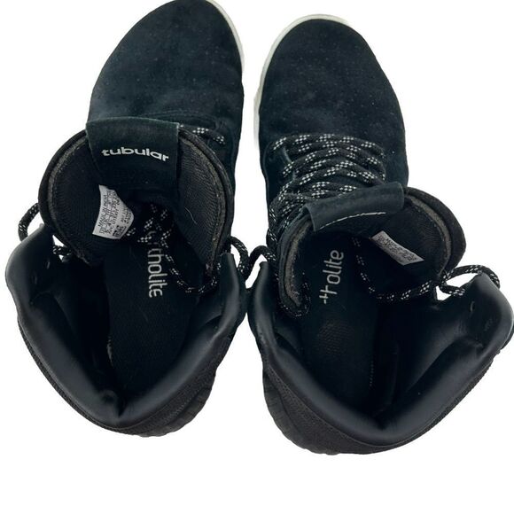 Adidas Vintage Tubular Instinct Core Black White High Top Sneakers Women's Sz 5 - Picture 8 of 12
